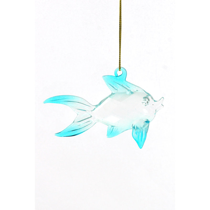 The Holiday Aisle® Clear Glass Fish Hanging Figurine Ornament Wayfair